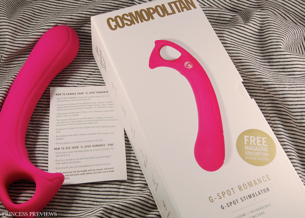 Cosmopolitan G-Spot Romance Packaging and Instructions