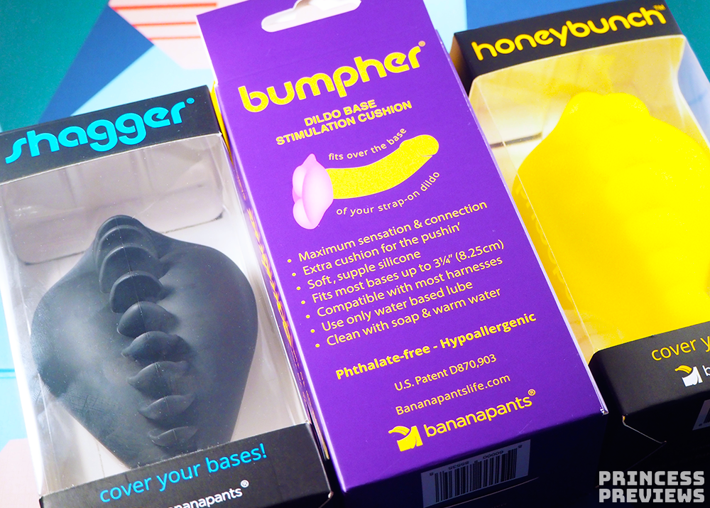 Banana Pants Bumpher, Shagger & Honeybunch packaging