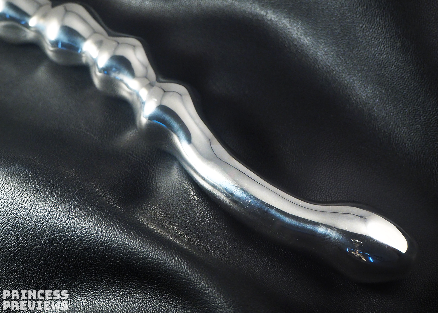 Funzze Stainless Steel Beaded Dildo smooth end