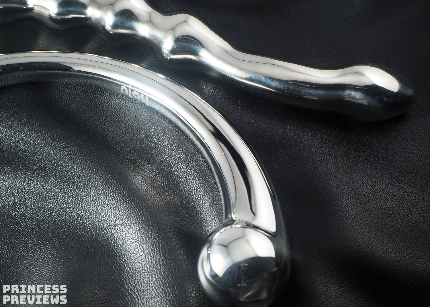 Funzze Stainless Steel Beaded Dildo and Njoy Pure Wand